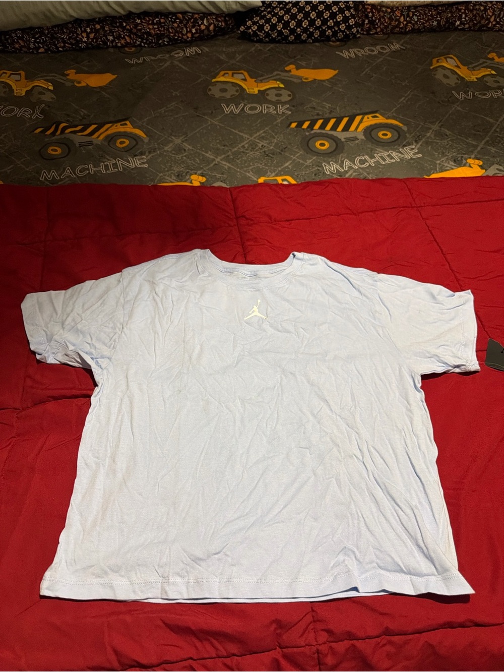 Jordan Light Blue Short-Sleeve Crew Tee with White Jumpman